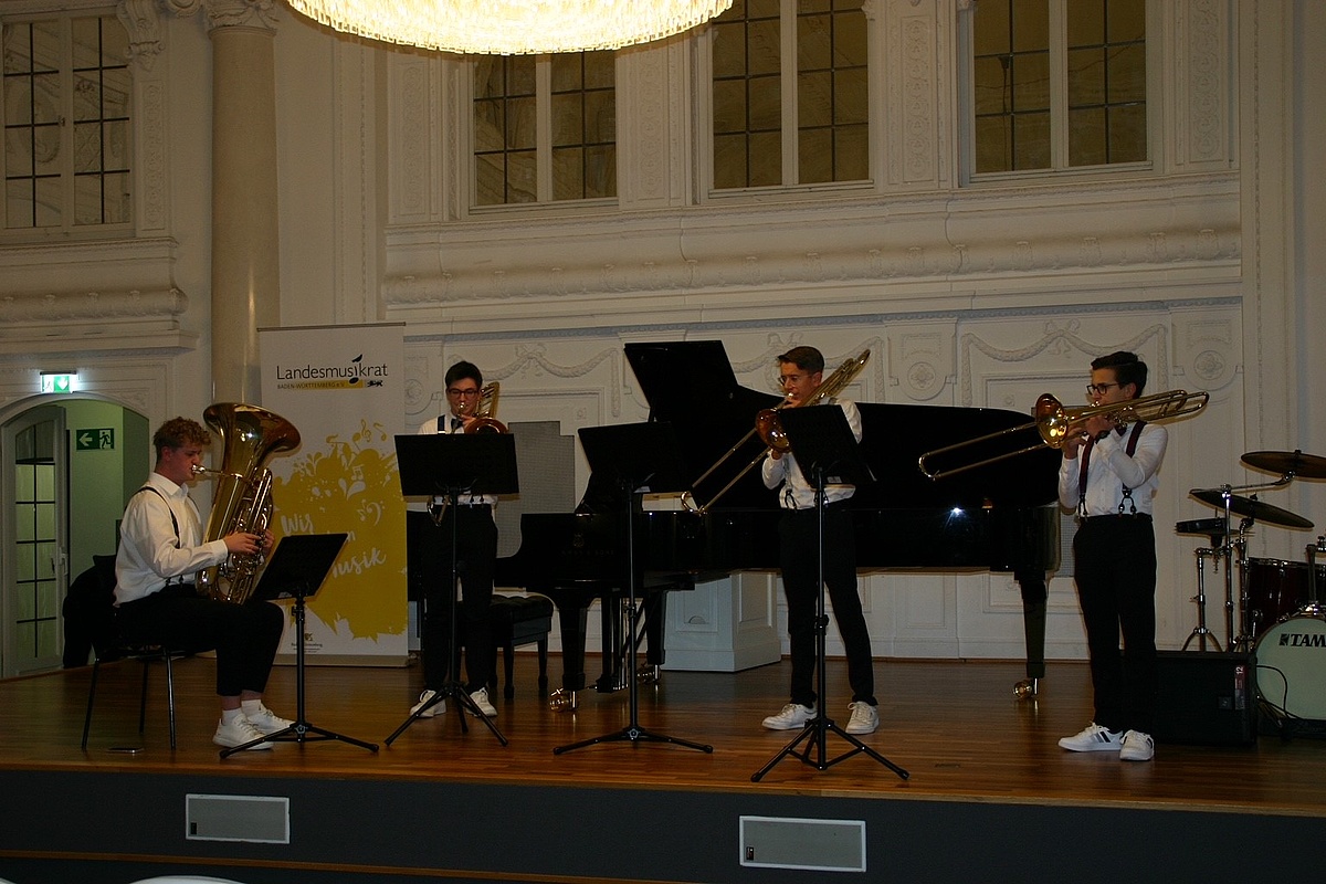 PosaunenTuba Quartett spielt im Schloss Stuttgart