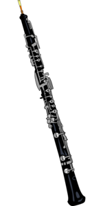 Bild einer Oboe vor weißem Hintergrund
